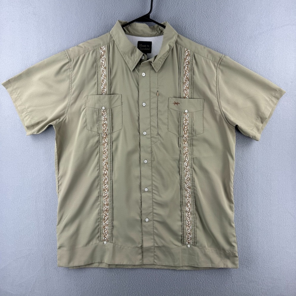 Texas Standard Shirt Mens 2XL Performance Guatabara Stretch Pearl Snap Western